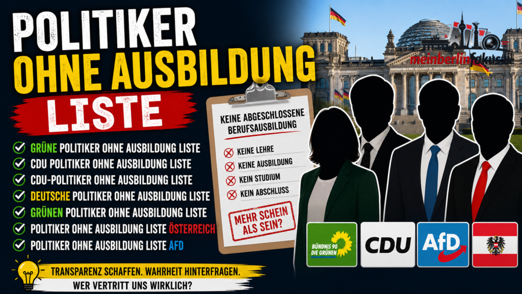 politiker ohne ausbildung liste